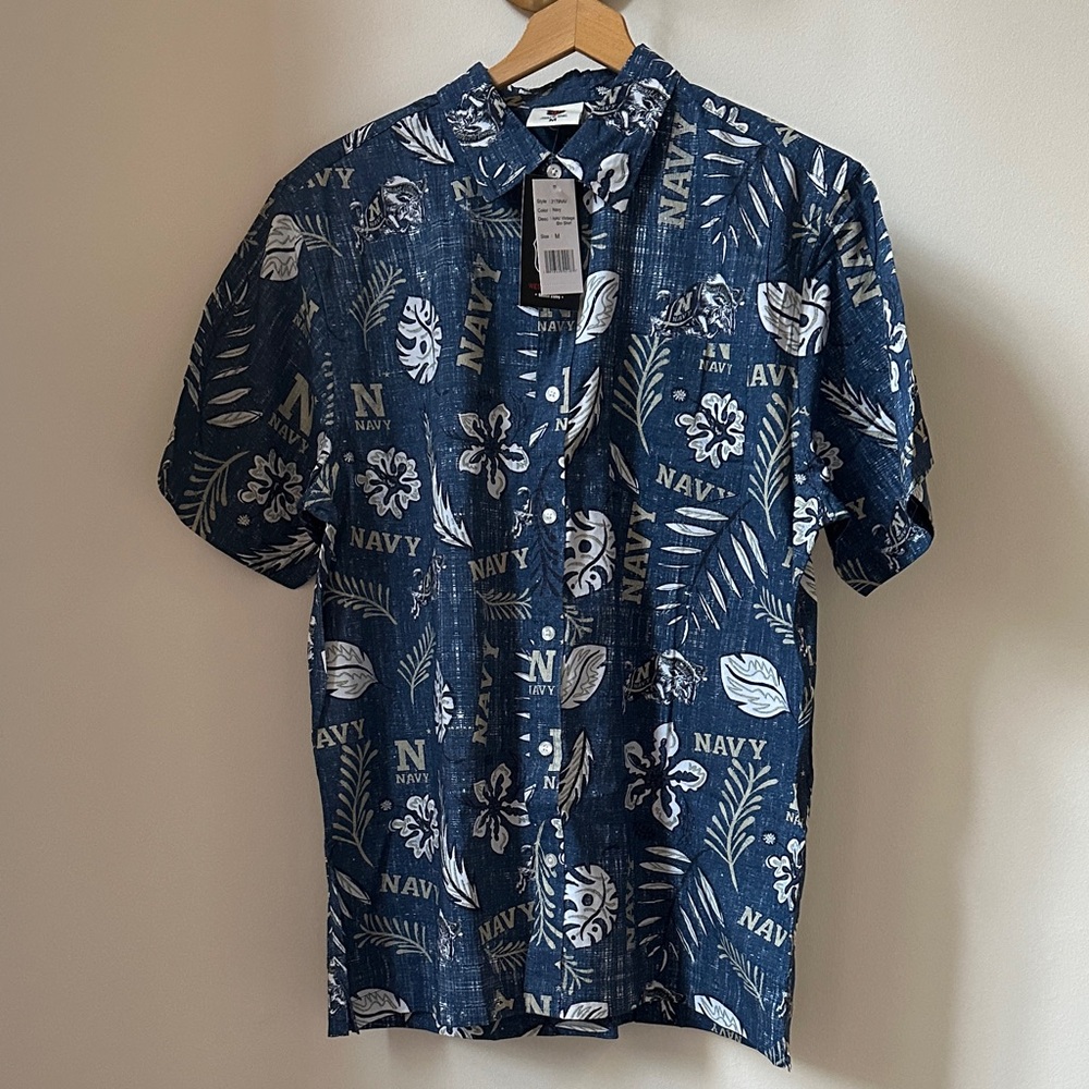 Navy Floral Men's Casual Shirt